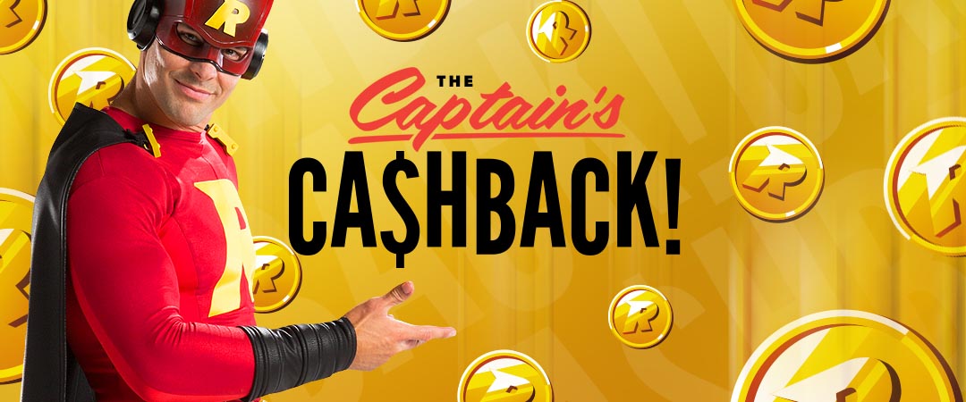 Captain's Cashback bonus at Rizk casino