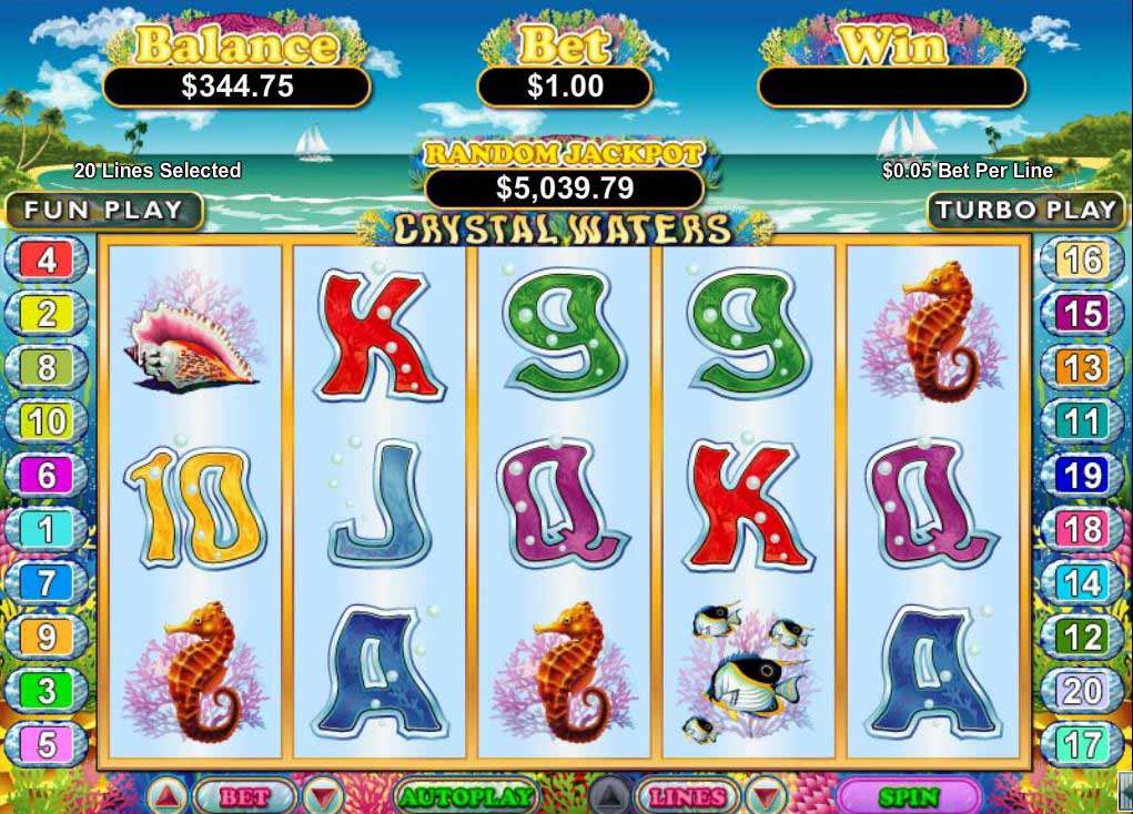 Crystal Waters slot at Grand Fortune casino